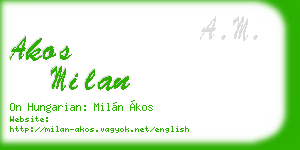 akos milan business card