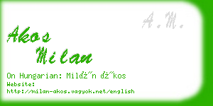 akos milan business card